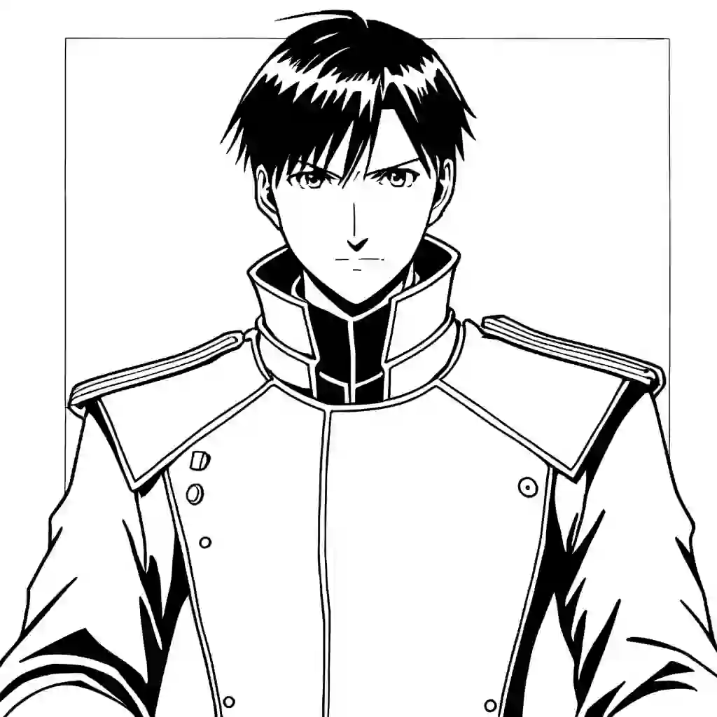Roy Mustang (Fullmetal Alchemist) coloring pages